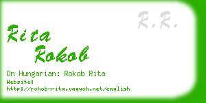 rita rokob business card